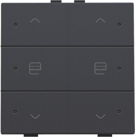 Niko Dubbele motorbediening met led Anthracite  122-52036