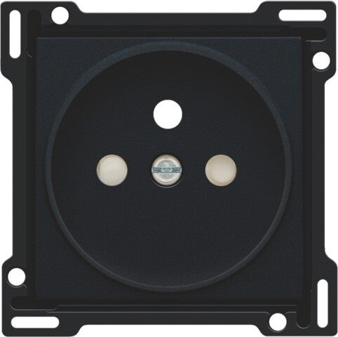 Niko afwerkingsset stopcontact zwart 21mm 161-66101