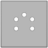 Niko Intense Sterling Afwerkingsset voor 5-polige telefooncontactdoos 121-69001