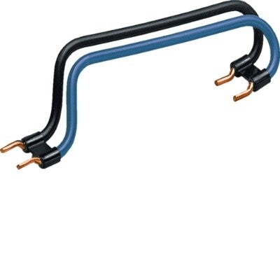 Hager Verticale overbrugging 2P zwart/blauw per stuk KC250 HAG_KC250