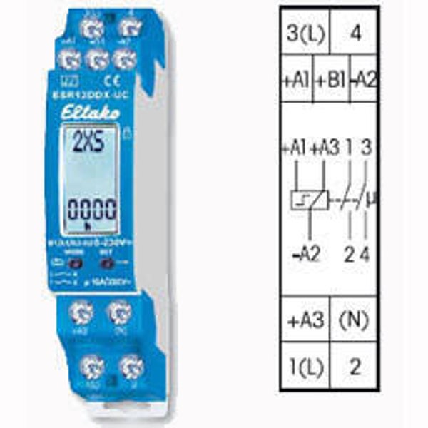 Eltako Impulsschakelaar 1+1 NO contact,ESR12DDX-UC  ESR12DDX-UC