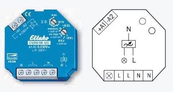 Eltako Universele inbouwdimmer 400w EUD61M-UC