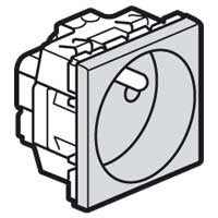 Legrand Mosaic contactdoos 2P+A steekklem 10/16A 250V- alu- 079342