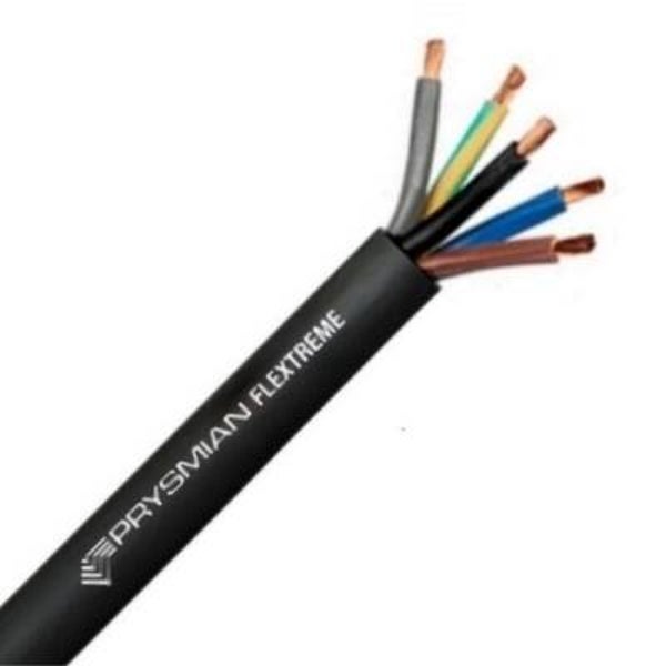 Flextreme H07RN-F rubberkabel flexibel Prysmian 750V Eca AD8 zwart 5G10mm² FXTFLEXTREME5G10-ECAR100_1