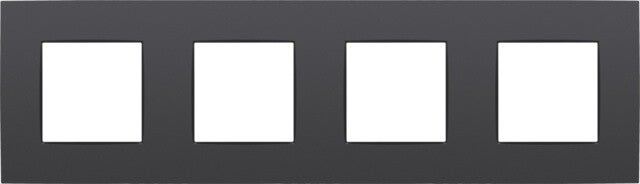 Niko Viervoudige horizontale afdekplaat, kleur Intense anthracite Niko 122-76400