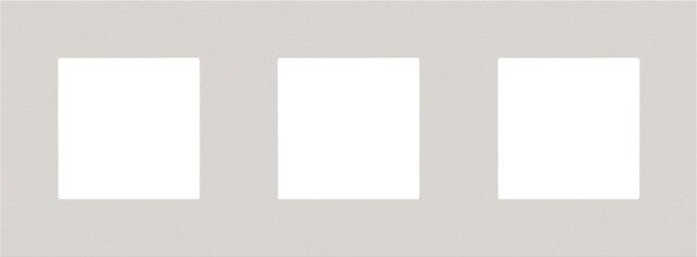 Niko Drievoudige horizontale afdekplaat, kleur Pure natural soft grey Niko 159-76700