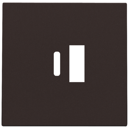 NIKO Centraalplaat voor smart USB-A en USB-C-lader  dark brown 124-68002