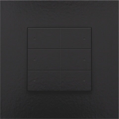 Niko Zesvoudige drukknop met led Pure Piano Black 200-52006