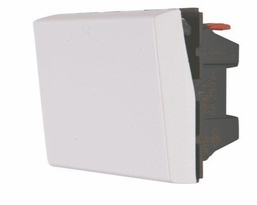 Legrand Mosaic drukknop, wit 6A (2 modules) LEG077040