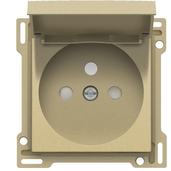 Niko afwerkingsset stopcontact met klapdeksel 28,5mm, goud 221-66603