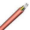 Silicone kabel +180°C 500V LS0H roodbruin 5G4mm², verkocht per meter SIHF5G4M