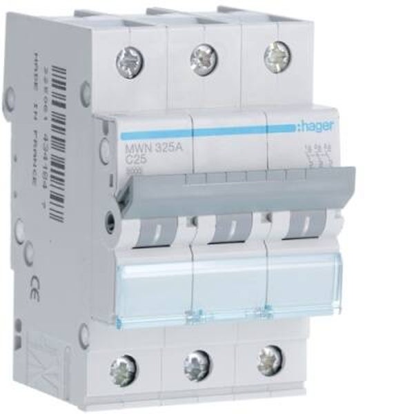 Hager Automaat 3kA - C - 3P - 25A - 3M - MWN325A