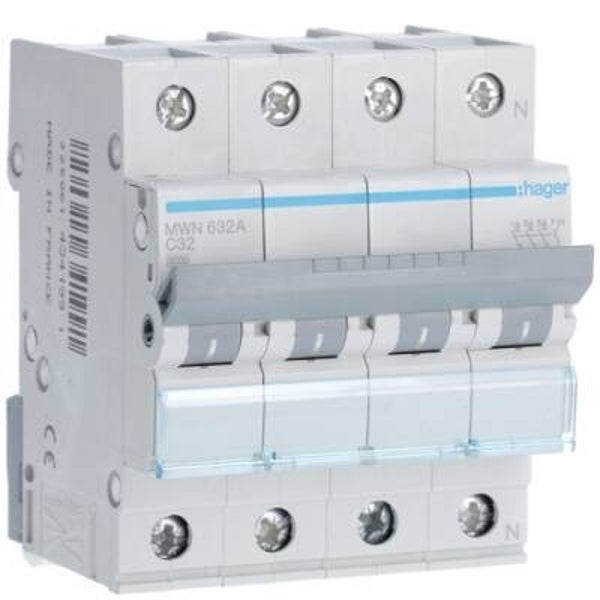 Hager Automaat 3kA - C - 3P+N - 32A - 4M - MWN632A