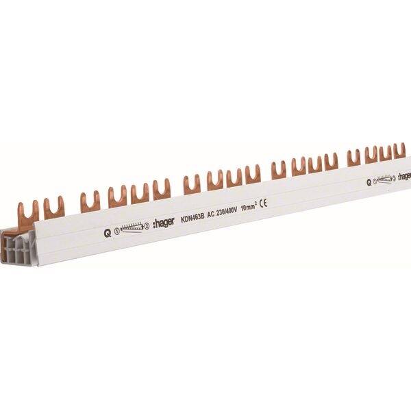 Hager kamgeleider 4P 56 Mod -D 10mm² 63A met vorken KDN463B