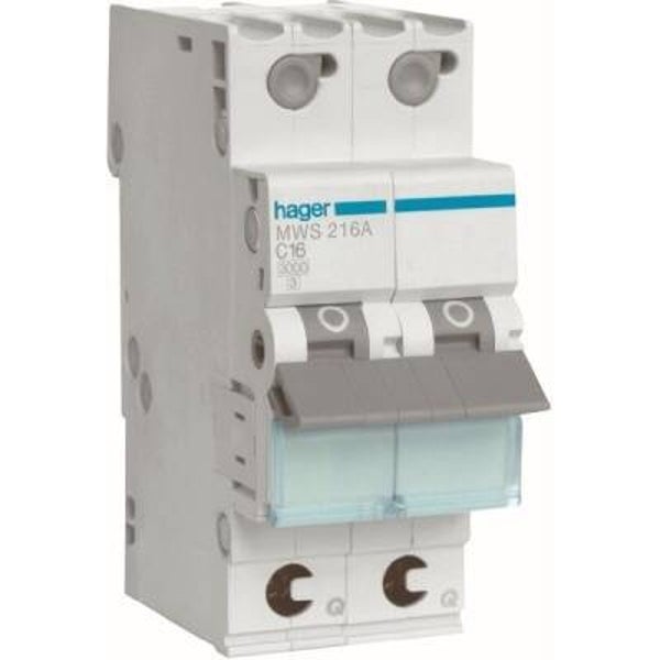 Hager Quickconnect 2P 16A 3KA C 2MOD -MWS216A