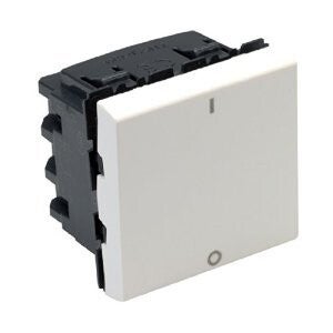 Legrand Mosaic dubbelpolige schakelaar, wit 16A (2 modules) 077050