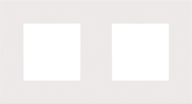 Niko Tweevoudige horizontale afdekplaat, kleur Pure white steel Niko 154-76800