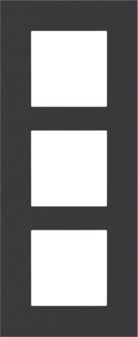 Niko Drievoudige verticale afdekplaat, kleur Pure alu black Niko 158-76300