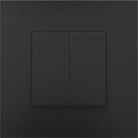 Niko Tweevoudige drukknop met led Pure Piano Black 200-52002