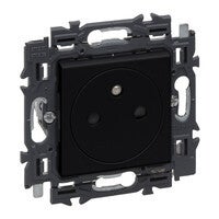 Legrand Valena Next vlak stopcontact 2P+A 16A Set Zwart klauwen - 741730