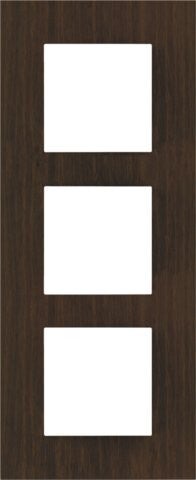 Niko Drievoudige verticale afdekplaat, Pure Dark Bamboo on Anthracite 256-76300