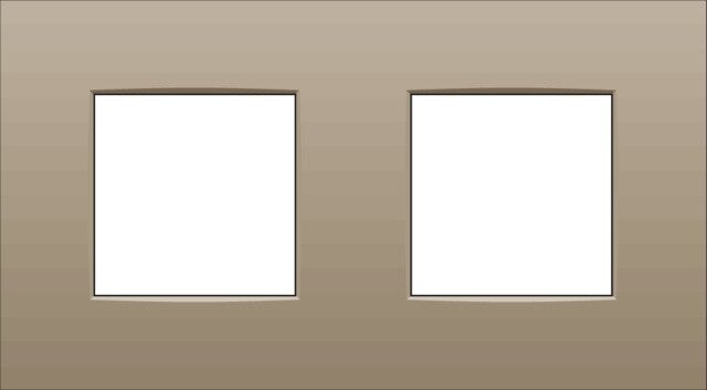 Niko Tweevoudige horizontale afdekplaat, kleur Intense bronze Niko 123-76800
