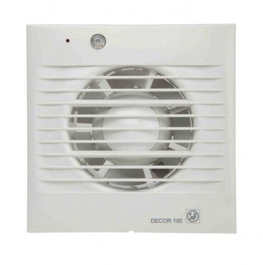 S&P WC/Badkamer ventilator 100m³ met bewegingsdetector DECOR100CDZ