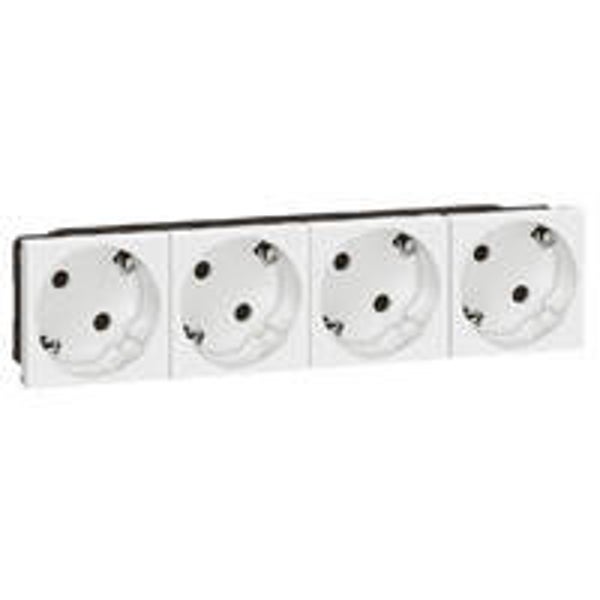 Legrand Mosaic Schuko stopcontact 4 voudig wit 077254