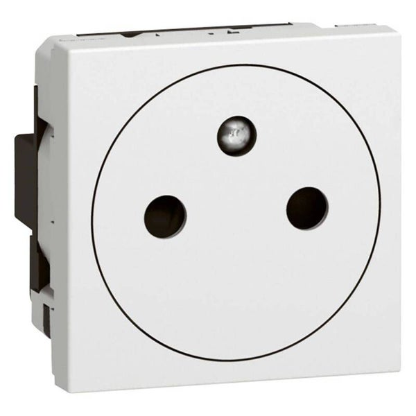 Legrand Mosaic stopcontact vlakke uitvoering. - 077111L