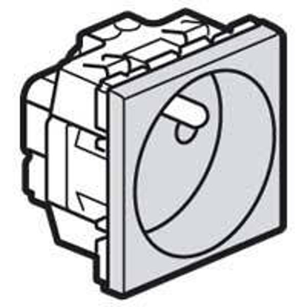 Legrand Mosaic contactdoos 2P+A steekklem 10/16A 250V- alu- 079342