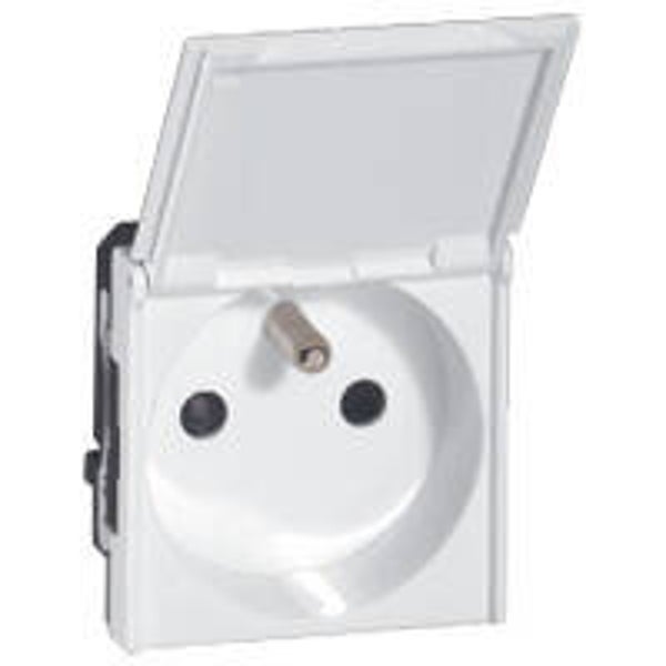 Legrand Mosaic contactdoos 2P+A + klapdeksel 10/16A 25V - 0771190