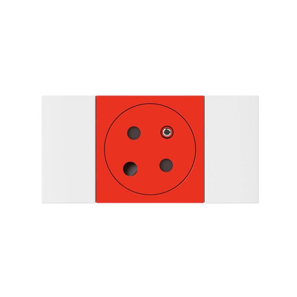 Legrand Mosaic stopcontact wandgoten klik-in Rood - 077121L