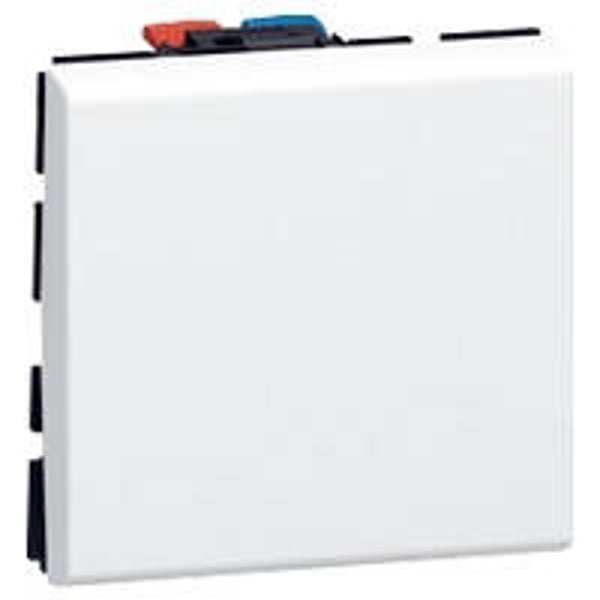 Legrand Mosaic Wisseldrukknop, wit 6A (2 modules) 077041
