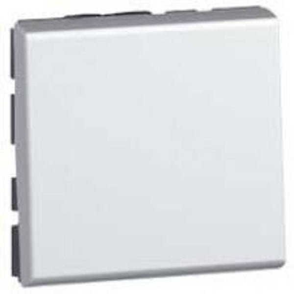 Legrand Mosaic drukknop 6A 250V - 2 modules - aluminium 079240