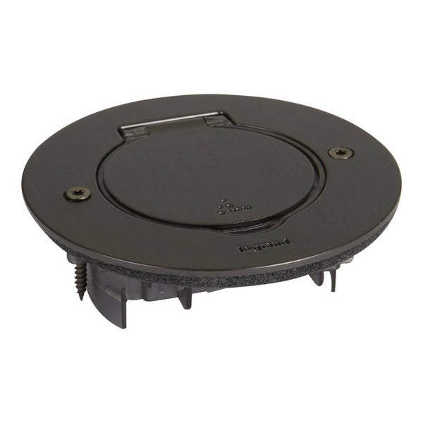 Legrand Vloerdoos 2 mod Geborsteld bruin staal rond leeg - 089751