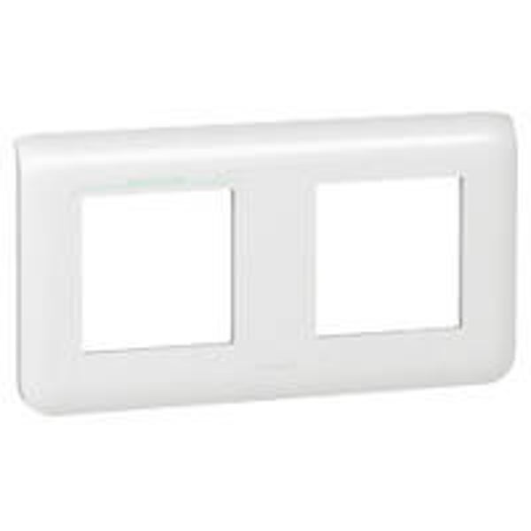 Legrand Mosaic afdekplaat horizontaal 2x2 mod muur hartafstand 71mm - wit 078804