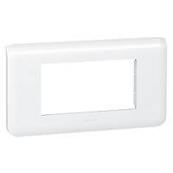 Legrand Afdekraam Mosaic 4 mod muur wit. 078814