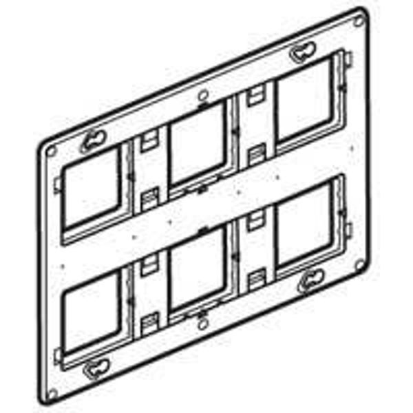 Legrand Mosaic houder voor 2x6, 2x8, 2x3x2 modules met schroeven 080266