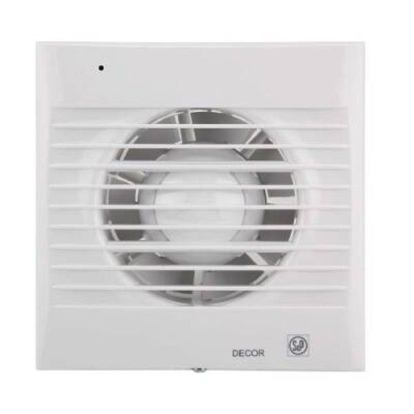 S&P WC/Badkamer ventilator 100m³ met Hygrostaat DECOR100CHZ