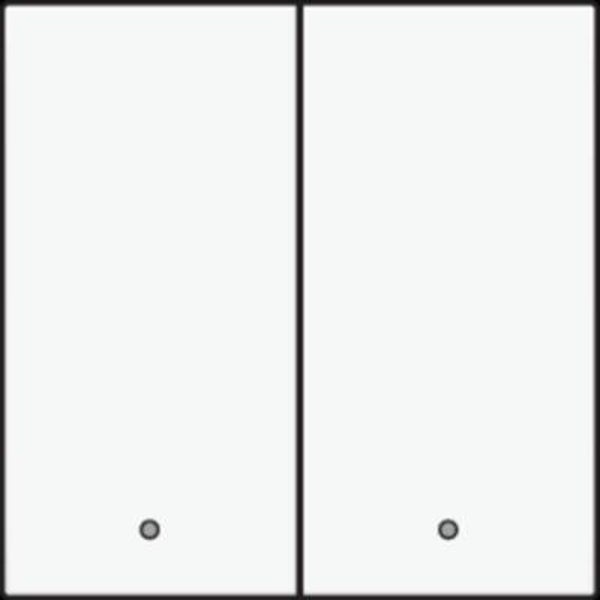Niko Afwerkingsset tweevoudige drukknop White Coated 154-32004