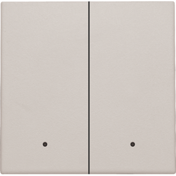 niko Afwerkingsset met lens voor dubbele elektronische schakelaar of drukknop light grey 102-32004