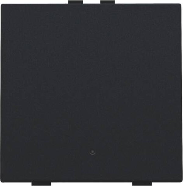 Niko Enkelvoudige drukknop met led Intense Black steel 161-52001