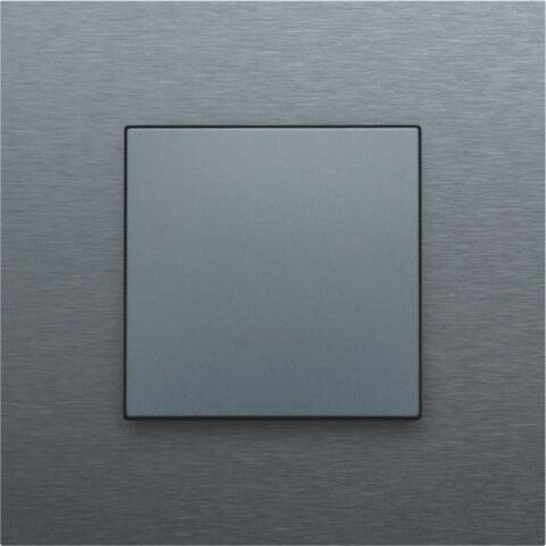 Niko Enkelvoudige drukknop Pure Alu Look Grey Steel 220-51001