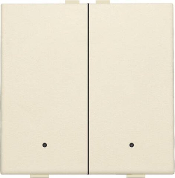 Niko Tweevoudige drukknop met led Cream 100-52002