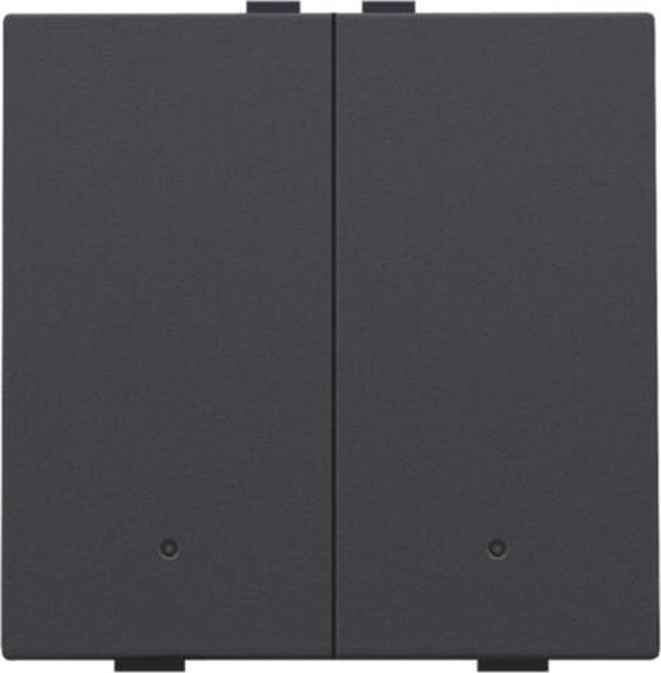 Niko Tweevoudige drukknop met led Anthracite 122-52002
