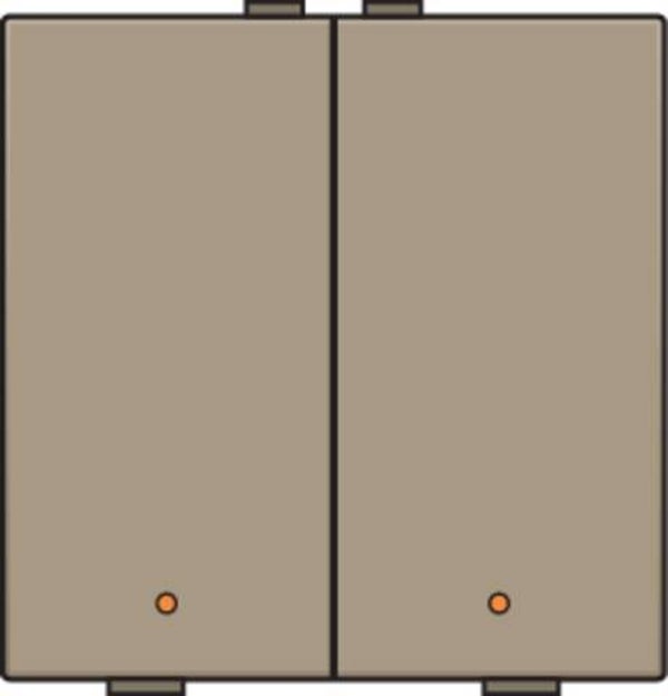 Niko Tweevoudige drukknop met led Bronze 123-52002