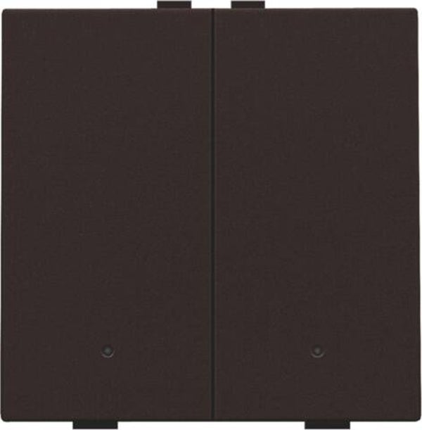 Niko Tweevoudige drukknop met led,Dark brown 124-52002
