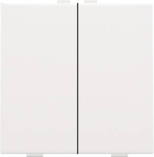 Niko Tweevoudige drukknop Intense White steel 154-51002