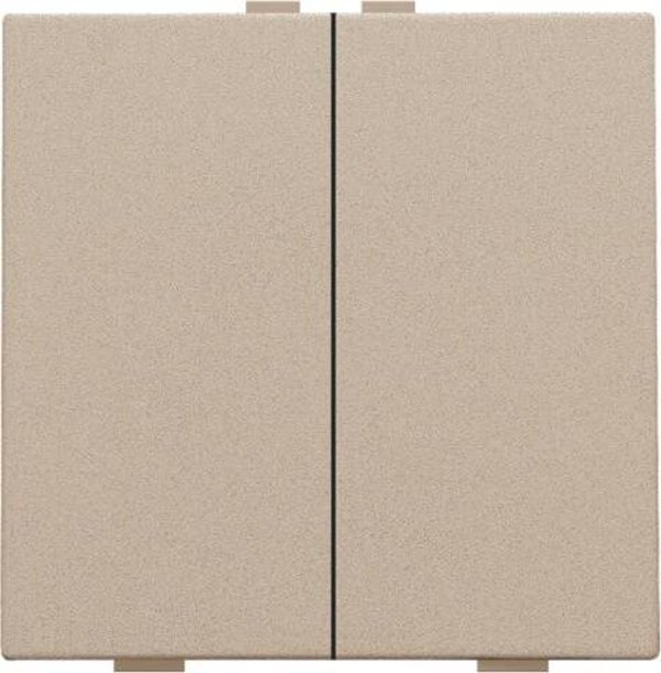 Niko Tweevoudige drukknop Intense Champagne steel 157-51002