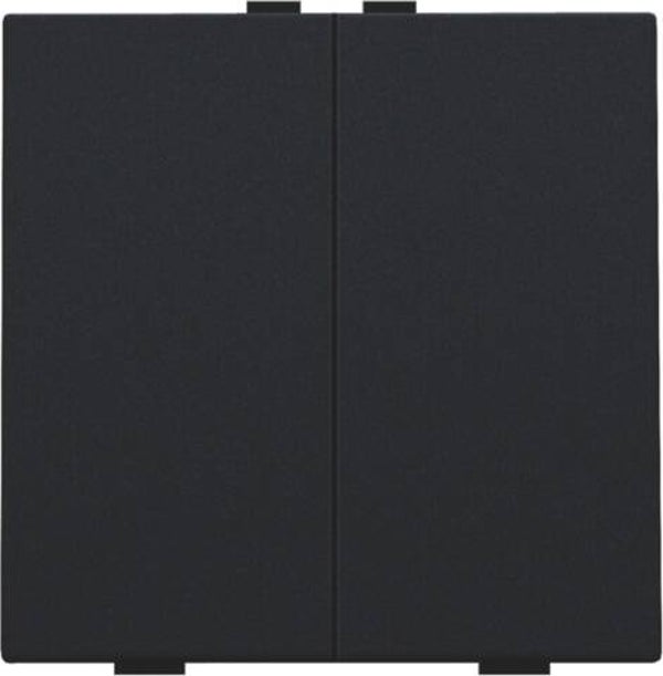 Niko Tweevoudige drukknop Intense Black steel 161-51002